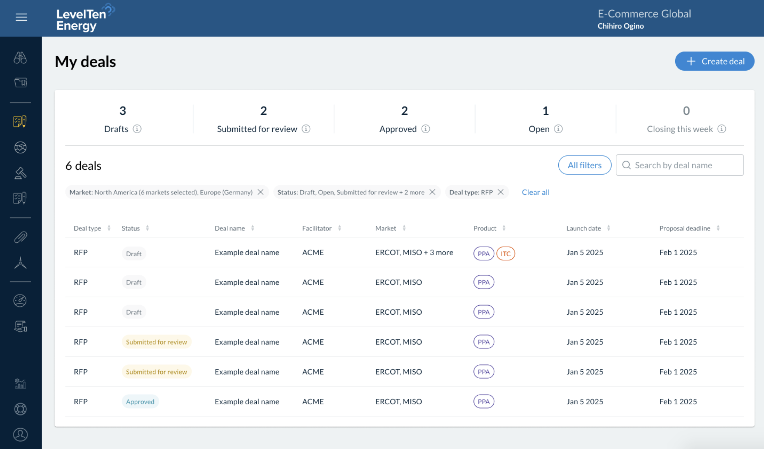 levelTen Energy deal center case study